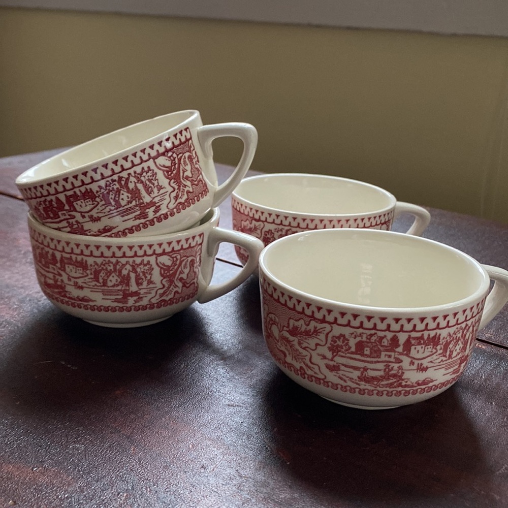 4 Royal China Memory Lane Coffee Cups - Picture 2 of 8